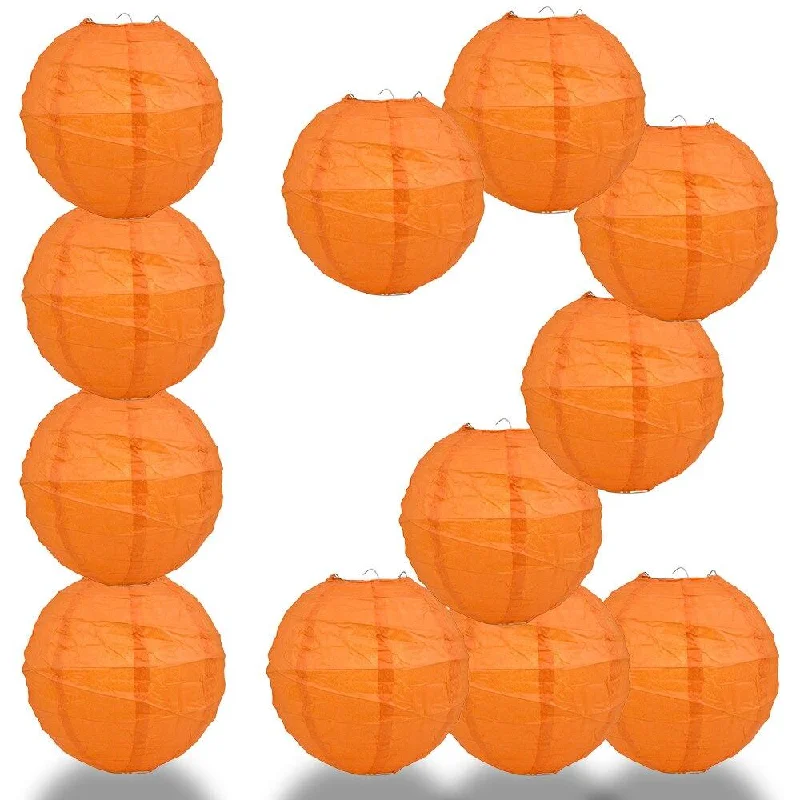 60 watt Edison style light bulbsBULK PACK (12) 36" Persimmon Orange Round Paper Lantern, Crisscross Ribbing, Chinese Hanging Wedding & Party Decoration