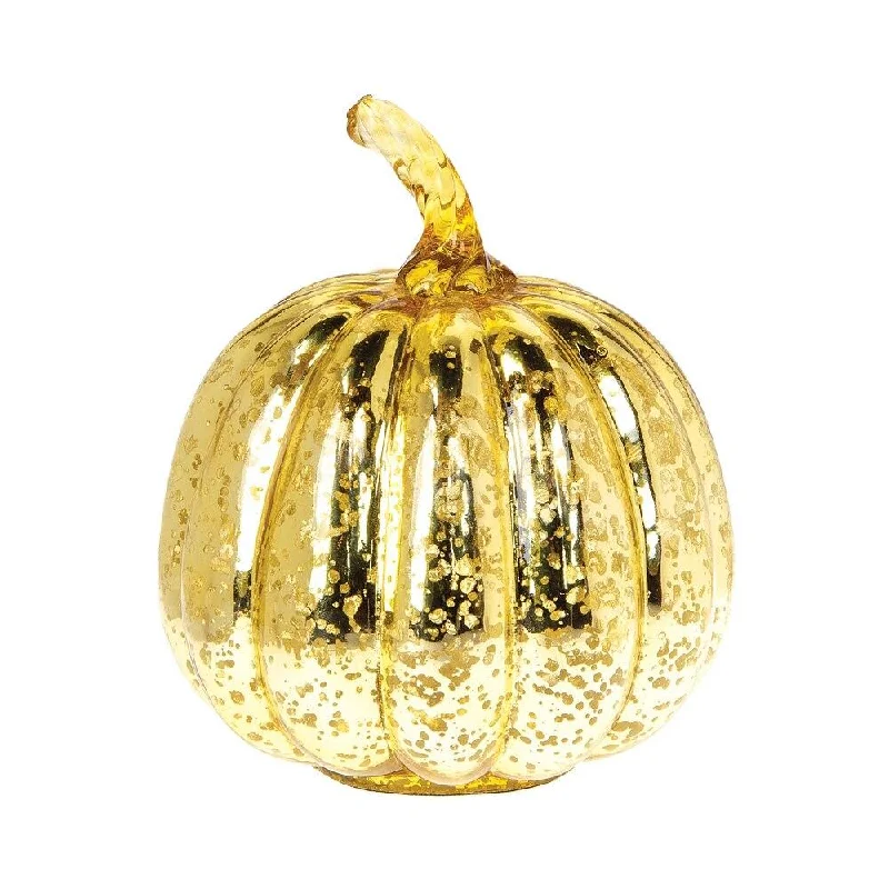 Edison light bulbs with a matte glass finishGold Mercury Glass Tabletop Pumpkin