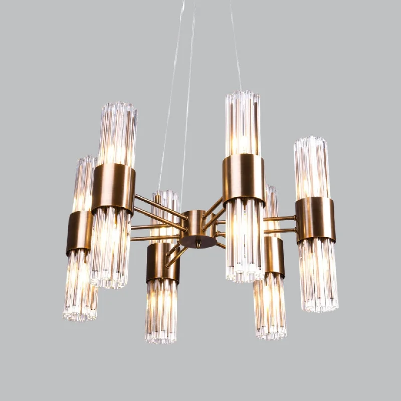 Track lighting for creating a moody atmosphereIves 6 Arm Chandelier G9