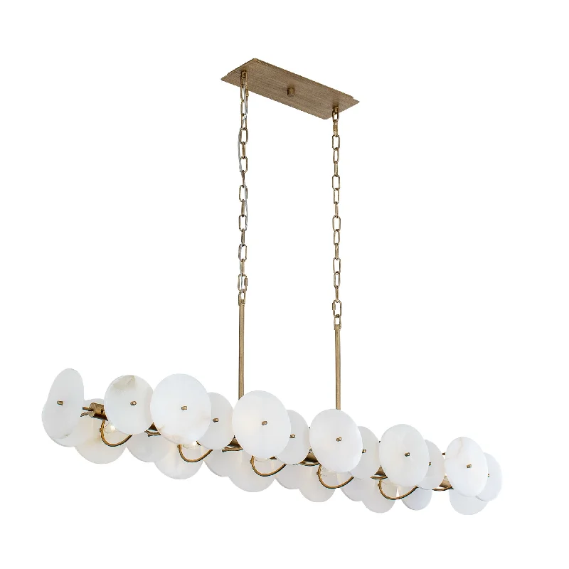 Cosmos 370N10HG 10-Light Linear Pendant Light - Havana Gold