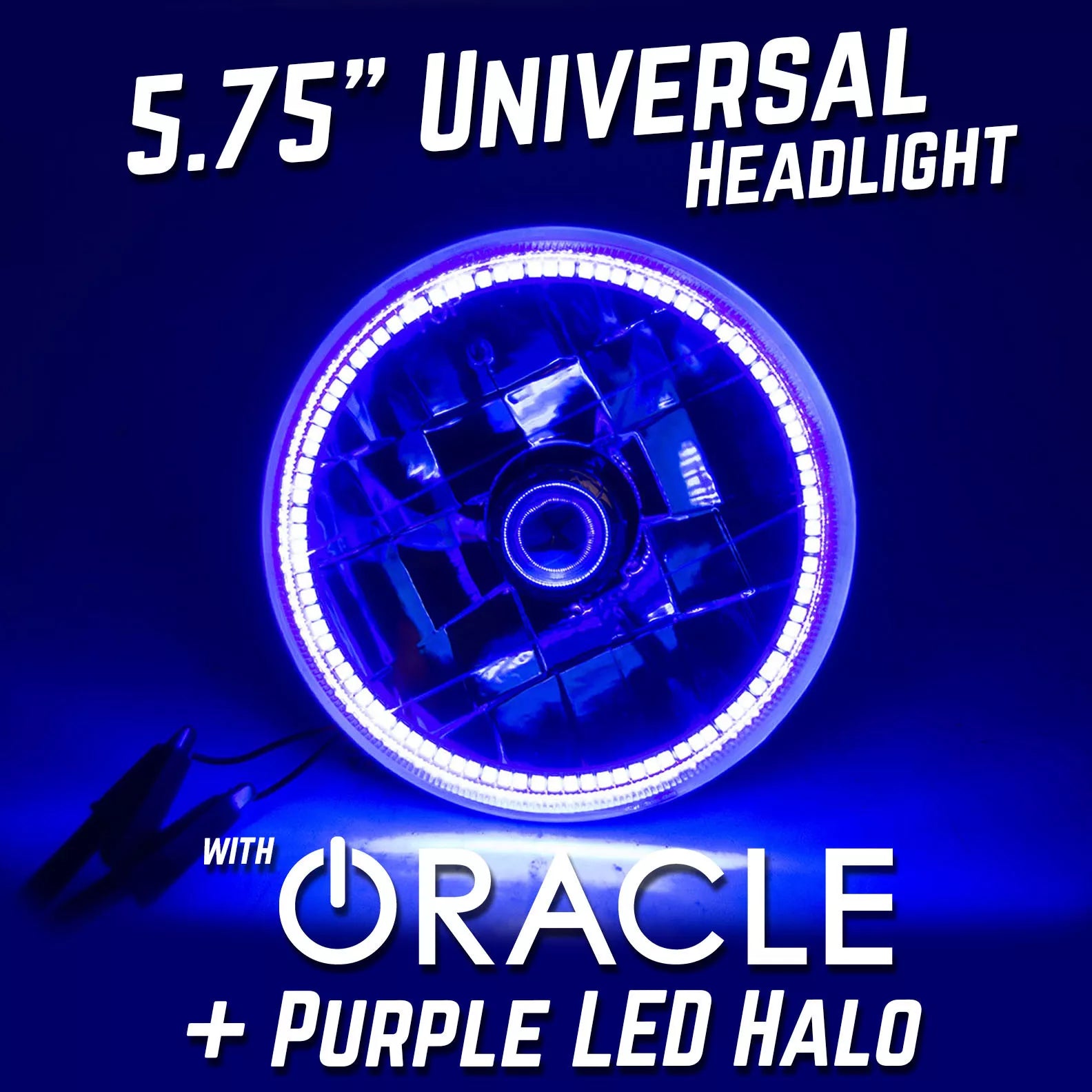 Track lighting for outdoor gardensUniversal 5.75" ORACLE Sealed Beam Headlight LED Halo Purple U/V H5006/PAR46