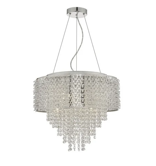 Low - voltage track lighting for safetyAcelynn 6 Light Pendant Polished Chrome & Crystal