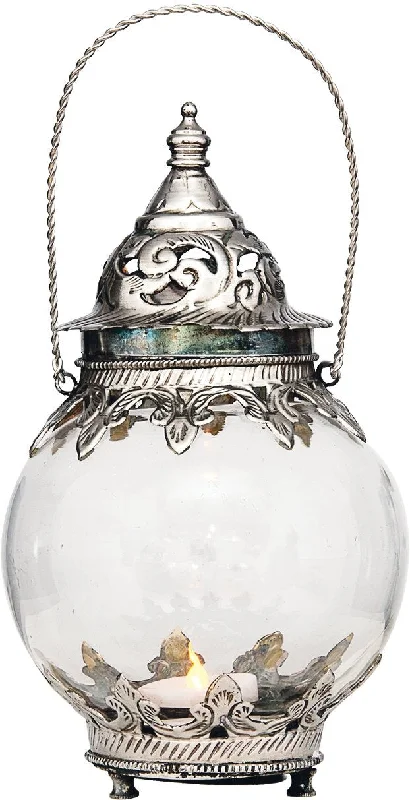 Antique Edison light bulbs with carbon filamentsAmira Hanging Glass Moroccan Candle Lantern