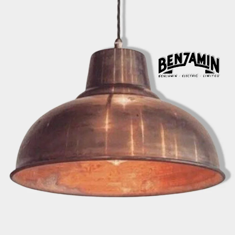 Energy - Efficient Industrial Lighting for Cost - SavingsSalthouse XL ~ Copper Industrial Factory Shade | Ceiling Light | Dining Room | Kitchen Table | Vintage Filament Lamps Pendant 14.5 Inch