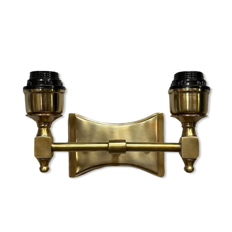 Shock - Resistant Industrial Lighting for Vibrating Machinery AreasDouble Antique Brass Wall Sconce Industrial Vintage Light | Dining Room | Kitchen Table