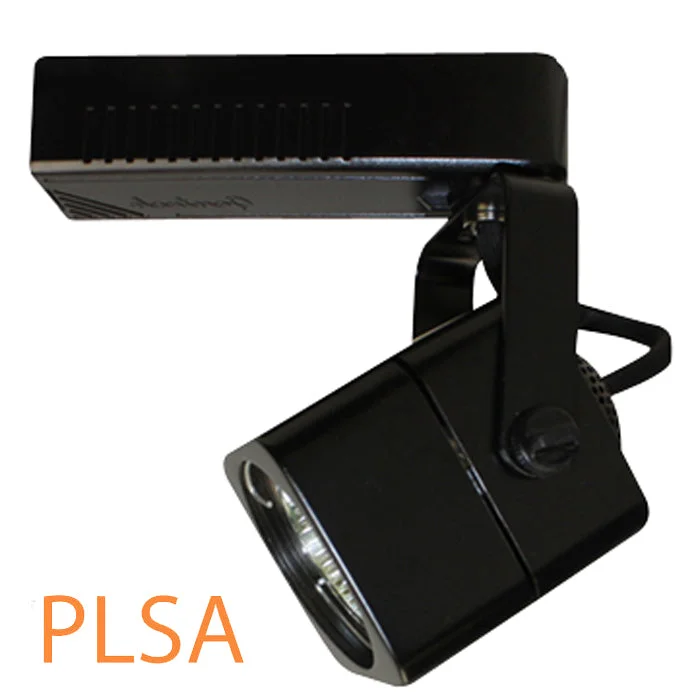 Track lighting with a minimalist track designSingle circuit square head style track light to take MR16