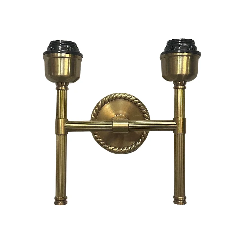 Industrial Lighting for Furniture FactoriesFelbrigg ~ Double Antique Brass Wall Sconce Industrial Vintage Light | Dining Room | Kitchen Table