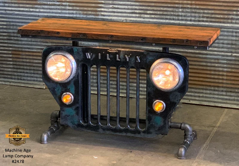 Corrosion - Resistant Industrial Lighting for Coastal FactoriesSteampunk Industrial / JEEP Willys / CJ3B / Barn Wood Top / Automotive  / Table #2478 sold