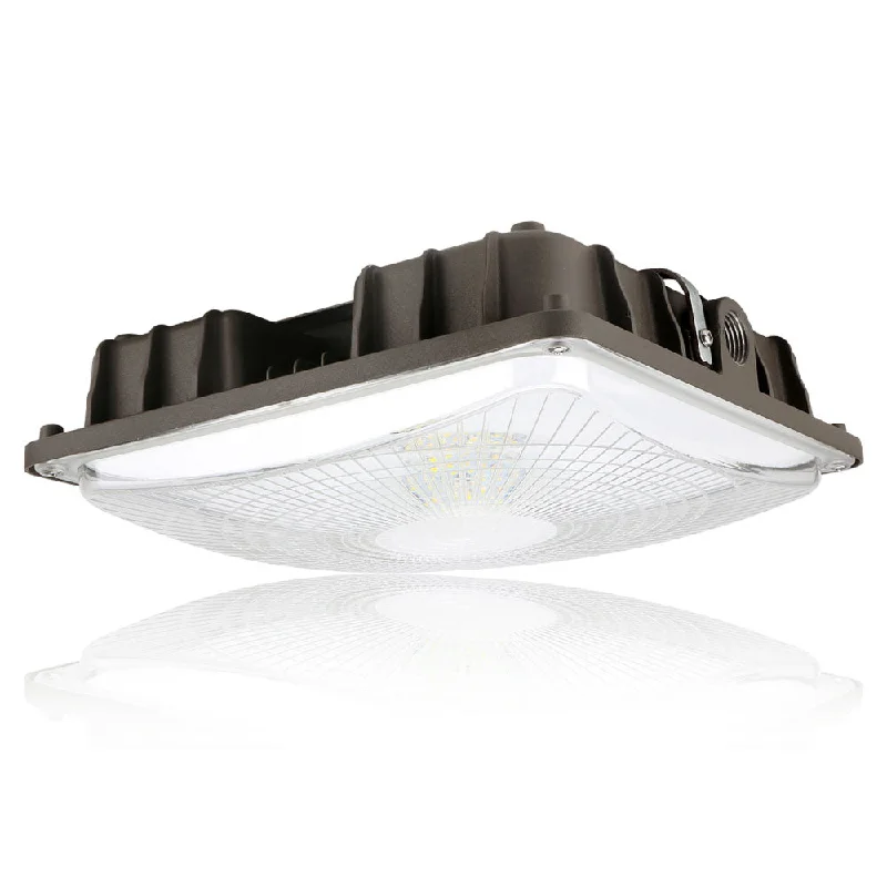 Energy - Efficient Industrial Lighting for Cost - SavingsKonlite LED Canopy Area Light - 27W - 3,800 Lumens - 4000K - Optional Emergency Battery - Dimmable -120-277V - 70W Equal