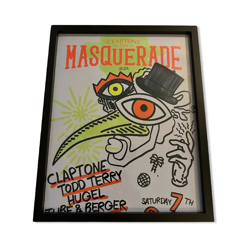 Industrial Exit Sign Lighting for Quick EvacuationMasquerade ~ Genuine Official Pacha Ibiza Framed Dj Artwork Travel Poster | Luxury Black Frame