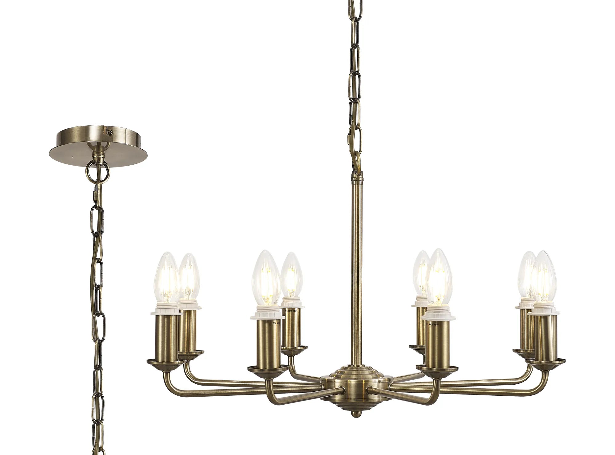 Track lighting for retail window displaysBanyan 8 Light Multi Arm Pendant/Semi Flush Without Shade Antique Brass