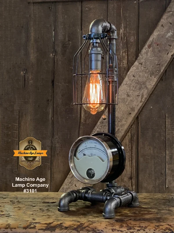 Industrial Task Lighting for Precision WorkstationsSteampunk Industrial / Antique Electrical Meter / Gear / Lamp /  #3101 sold