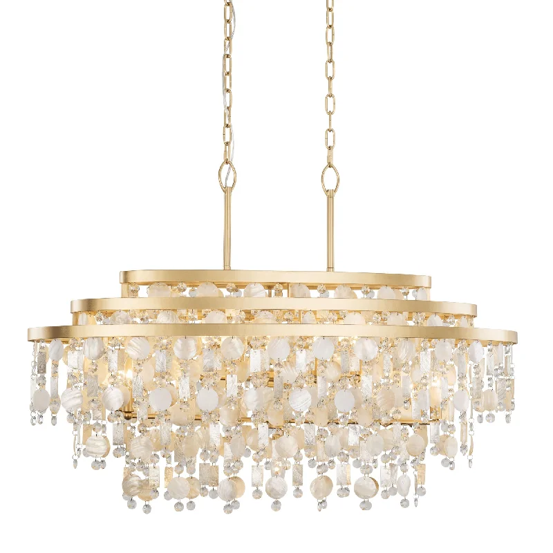 Kalani 377N09FG 9-Light Kitchen Pendant Light - French Gold