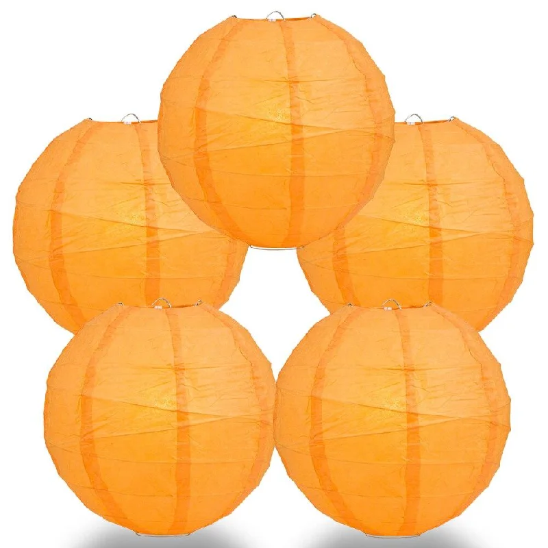 40 watt equivalent Edison light bulbs5-PACK 36" Orange Round Paper Lantern, Crisscross Ribbing, Chinese Hanging Wedding & Party Decoration