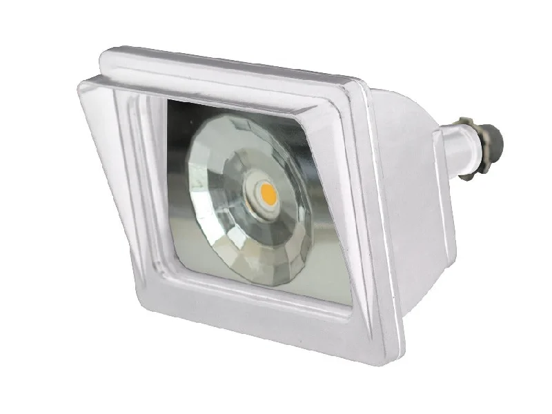 Dust - Resistant Industrial Lighting for Dirty WorkspacesLED Outdoor Flood Light - 23W - 2,540 Lumens - 4100K -120-277V - 50W Equal - White - Knuckle Mount