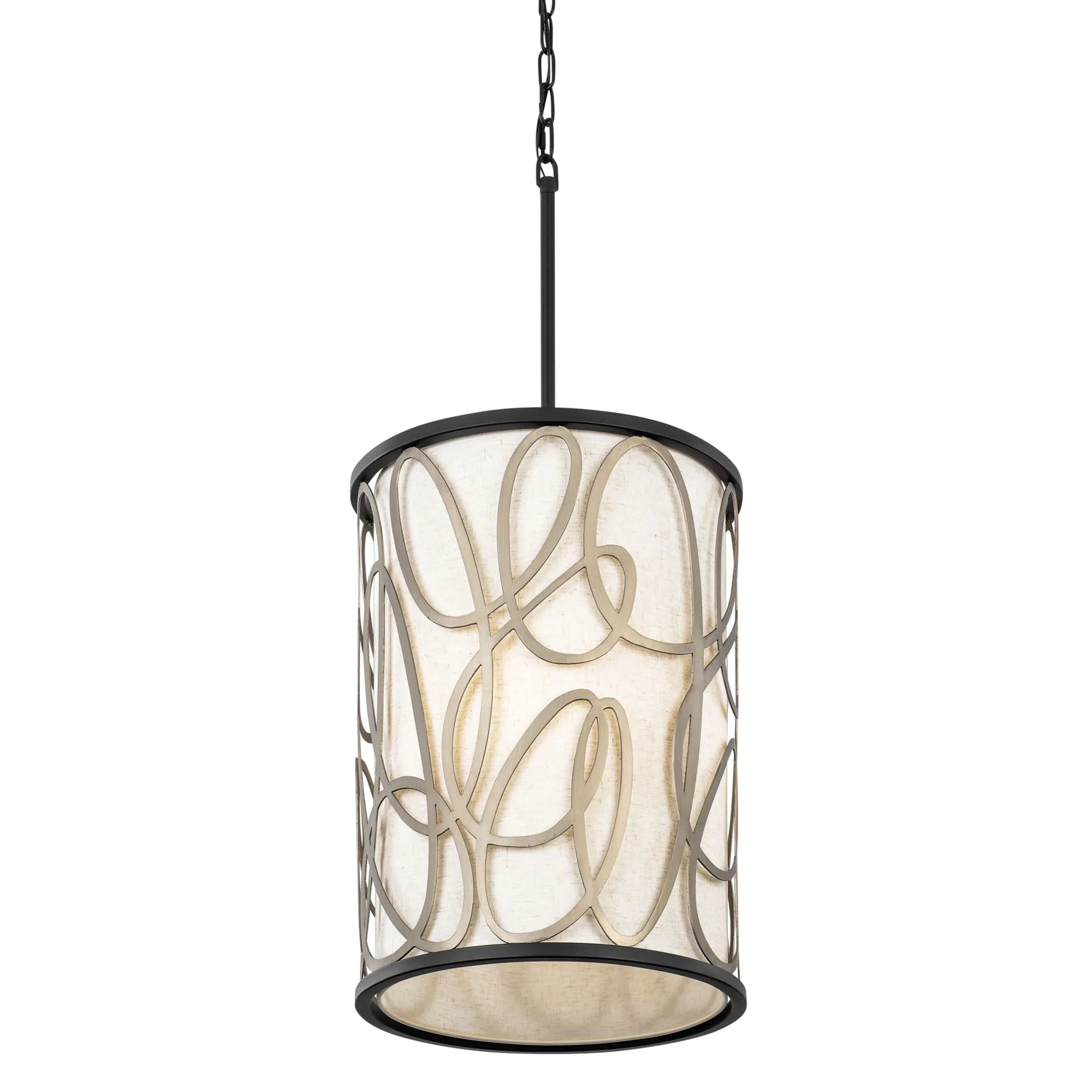 Scribble 381F06MBAR 6-Light Foyer Pendant Light - Matte Black/Artifact