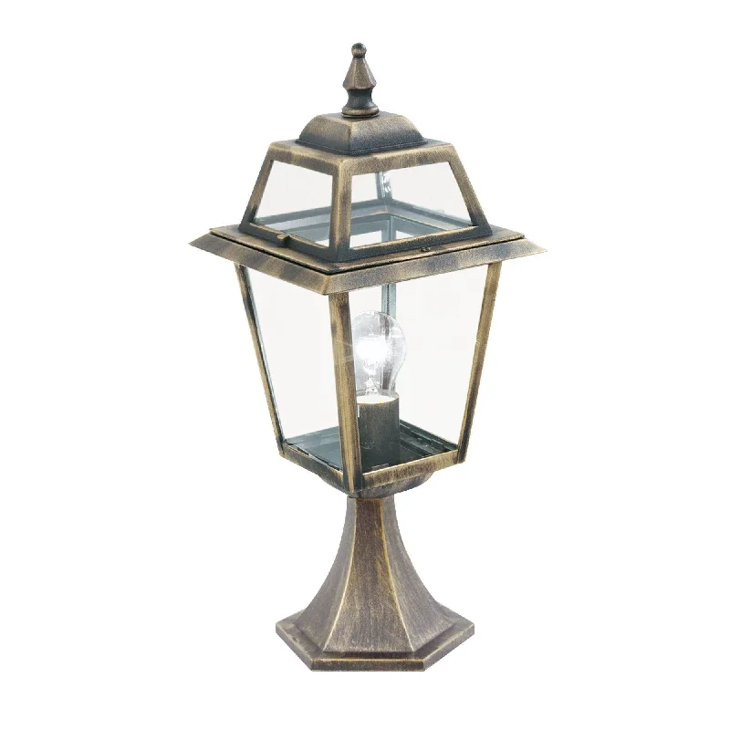 Track lighting for highlighting bookcasesNEW ORLEANS ALUMINIUM IP44 BLACK GOLD OUTDOOR POST LAMP, CLEAR GLASS