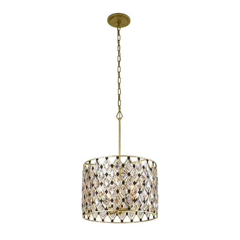 Windsor 345P04FGMB 4-Light Pendant Light - French Gold/Matte Black