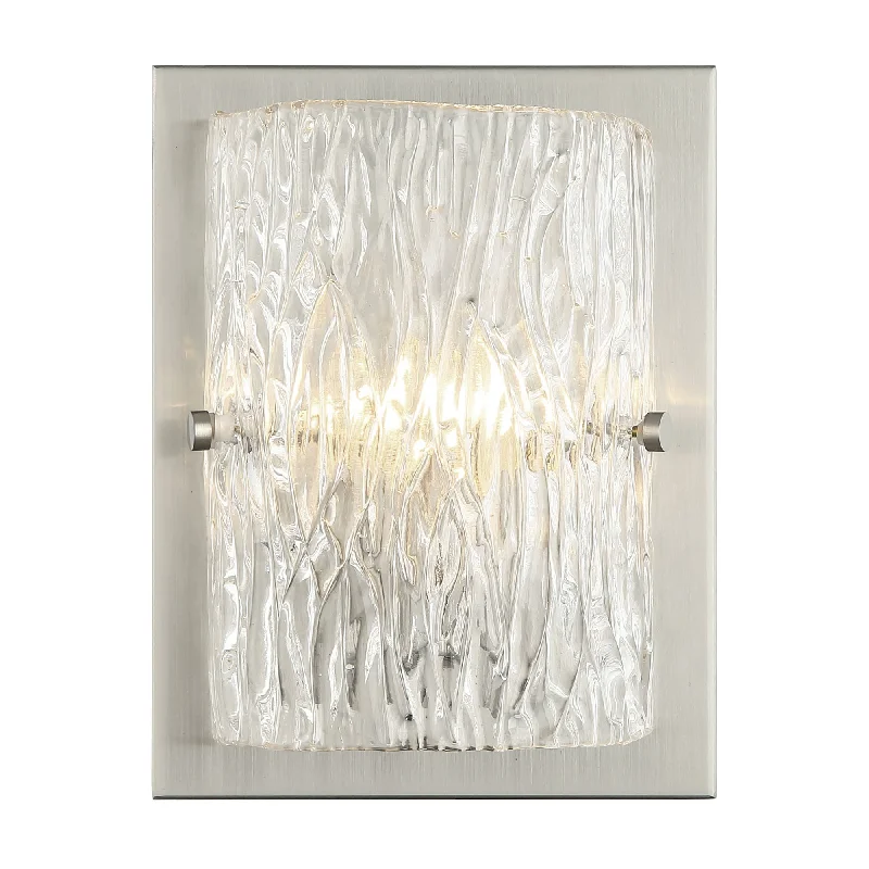 gothic style wall lamps with dark finishes for a mysterious libraryMorgan 376W01BN 1-Light Wall Sconce - Brushed Nickel