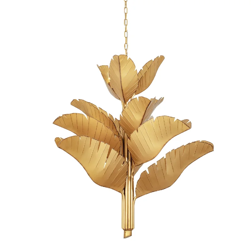 LED Chandeliers for Energy - Efficient LightingBanana Leaf 901C12GO 12-Light Chandelier - Gold