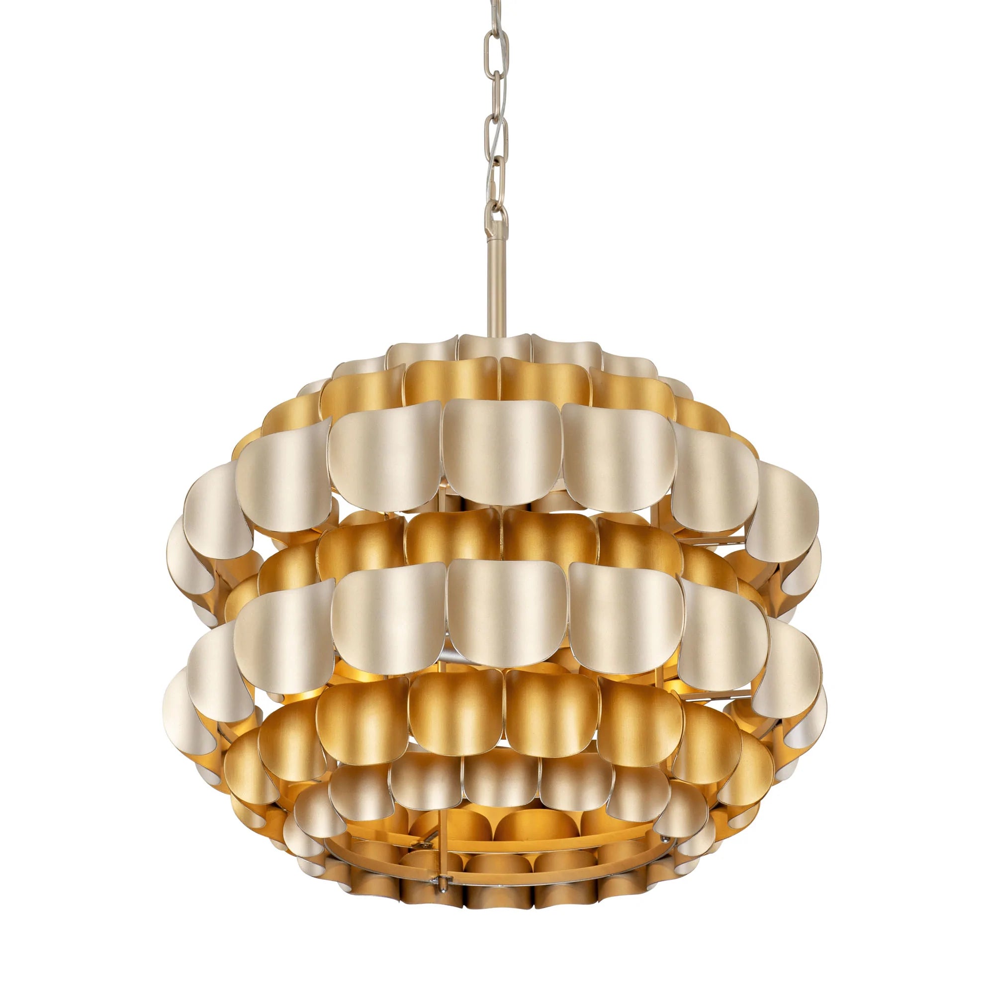 Swoon 382P03AGGD 3-Light Pendant Light - Antique Gold/Gold Dust