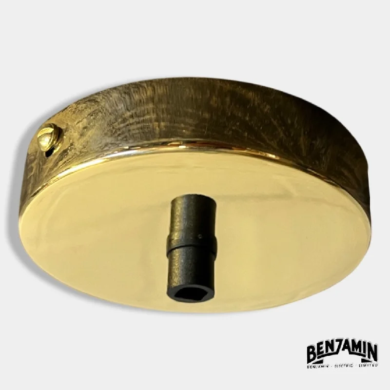 Low - Bay Industrial Lighting Fixtures for Small FactoriesSolid Brass Ceiling Rose 100mm 1 Outlet