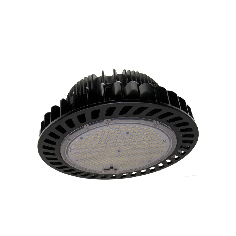 Industrial Lighting for Woodworking FactoriesKonlite HB01 series UFO LED High Bay Light - 200W - 120-277V - 30000 lumens - 5000K - 0-10V Dimmable - 600W Equal