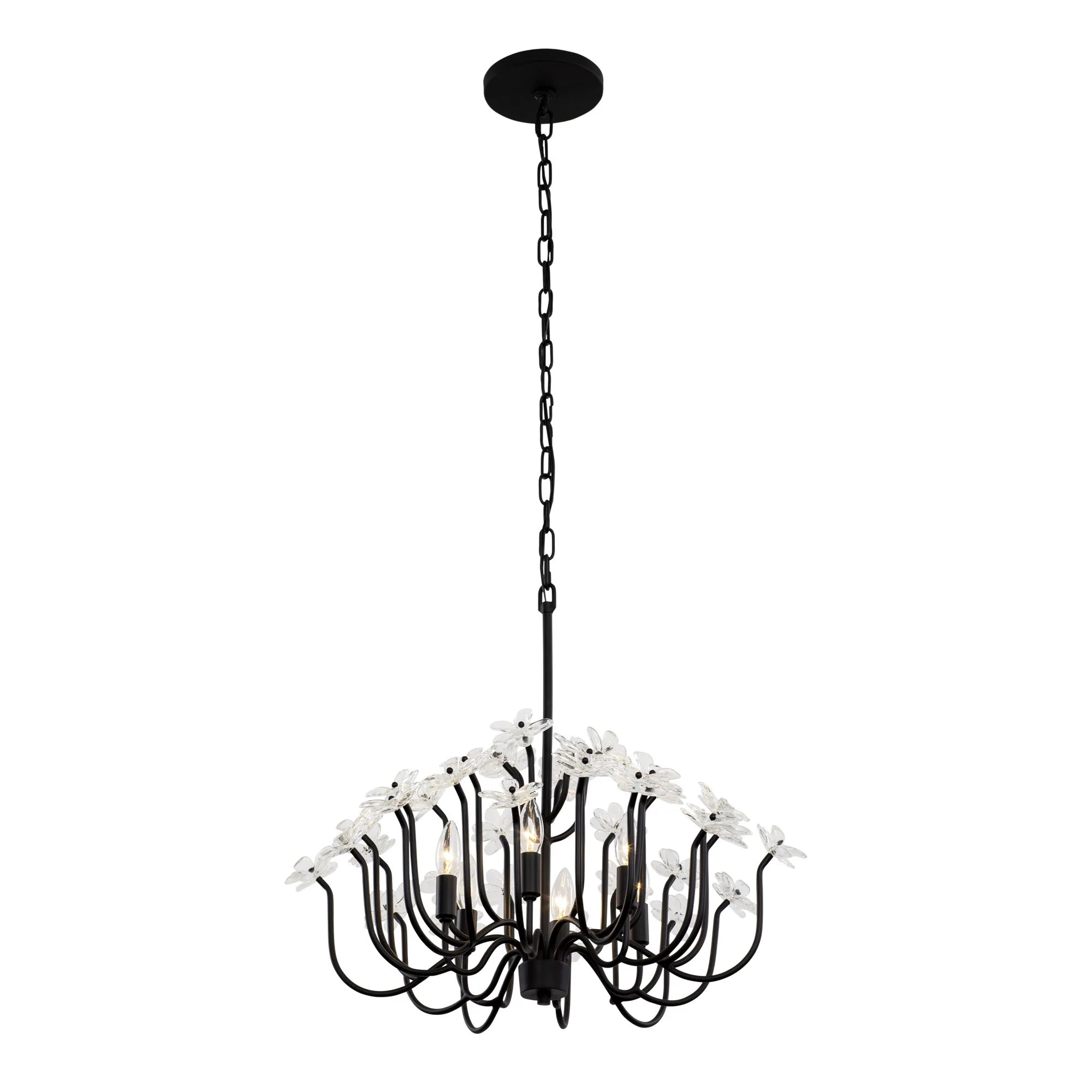 Chandeliers with Sputnik - Style Design for a Futuristic VibeWildflower 378C06MB 6-Light Chandelier - Matte Black