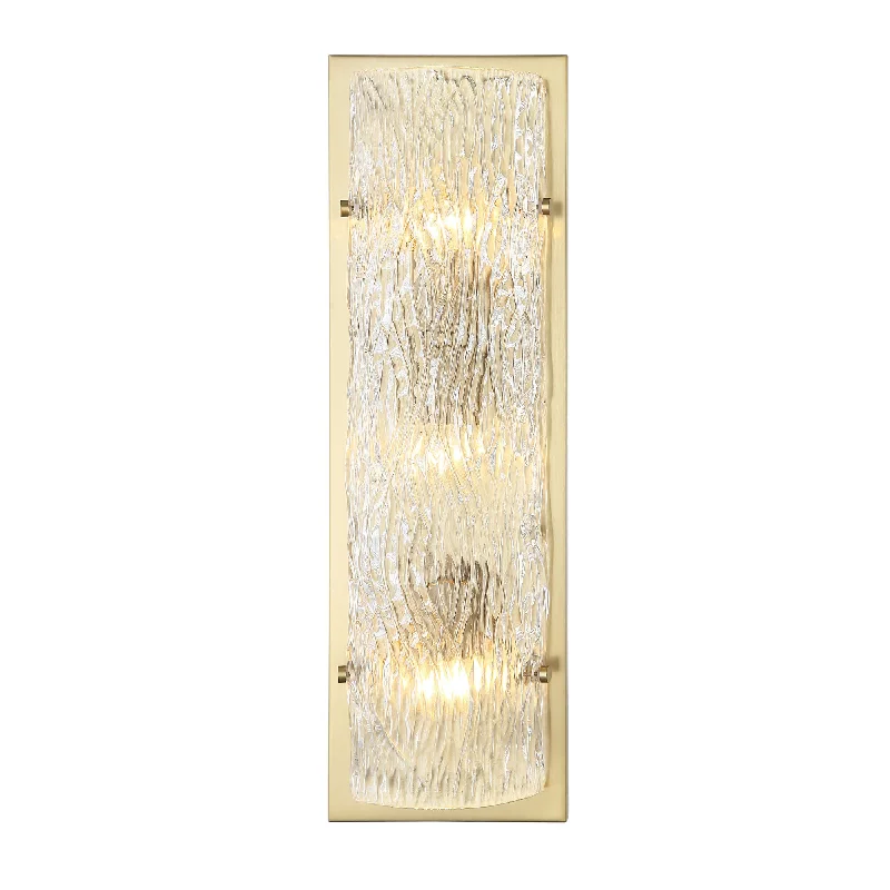 industrial style wall lamps with exposed bulbs for urban loftsMorgan 376W03SB 3-Light Wall Sconce - Satin Brass