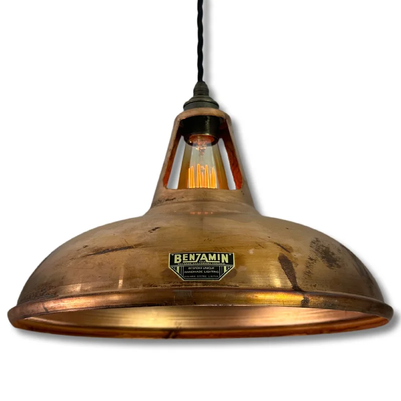 Adjustable Industrial Lighting for Flexible IlluminationCawston XL ~ Antique Copper Shade 1933 Design Pendant Set Light ~ 14 Inch