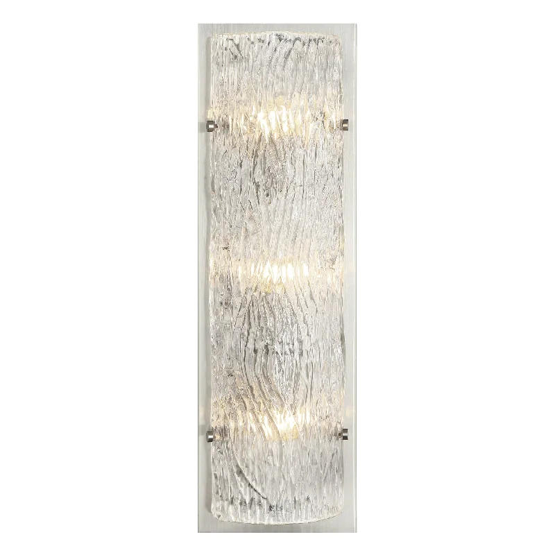 rustic farmhouse wall lamps with wooden accents for cozy bedroomsMorgan 376W03BN 3-Light Wall Sconce - Brushed Nickel