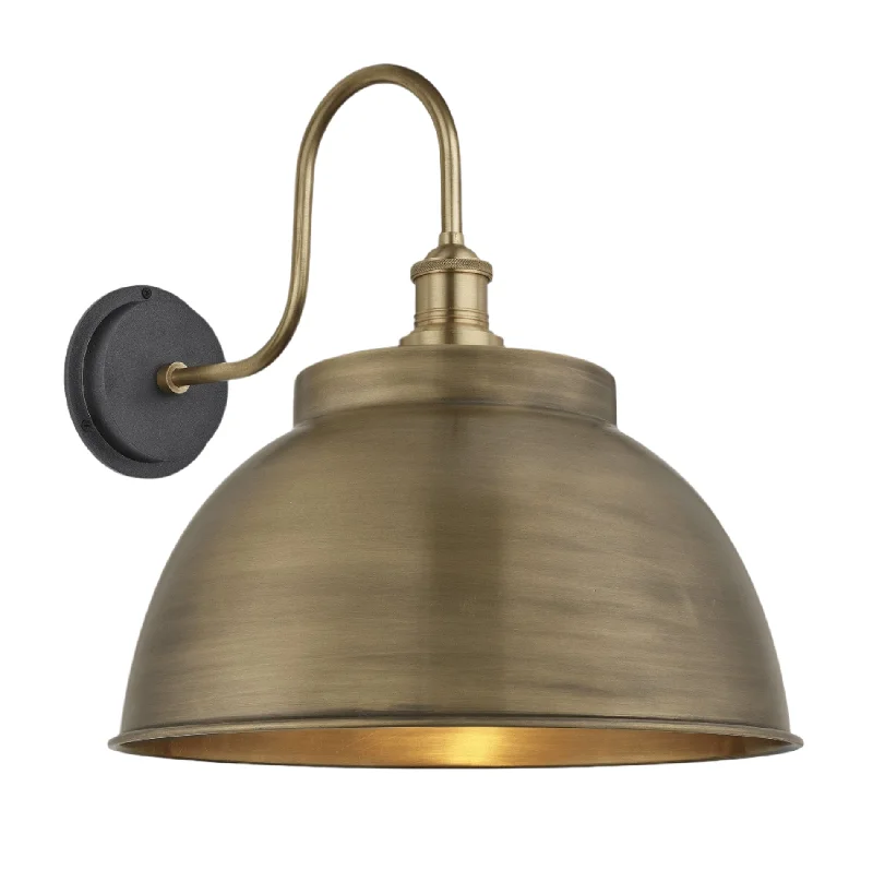 Edison screw base light bulbsSwan Neck Outdoor & Bathroom Dome Wall Light - 17 Inch