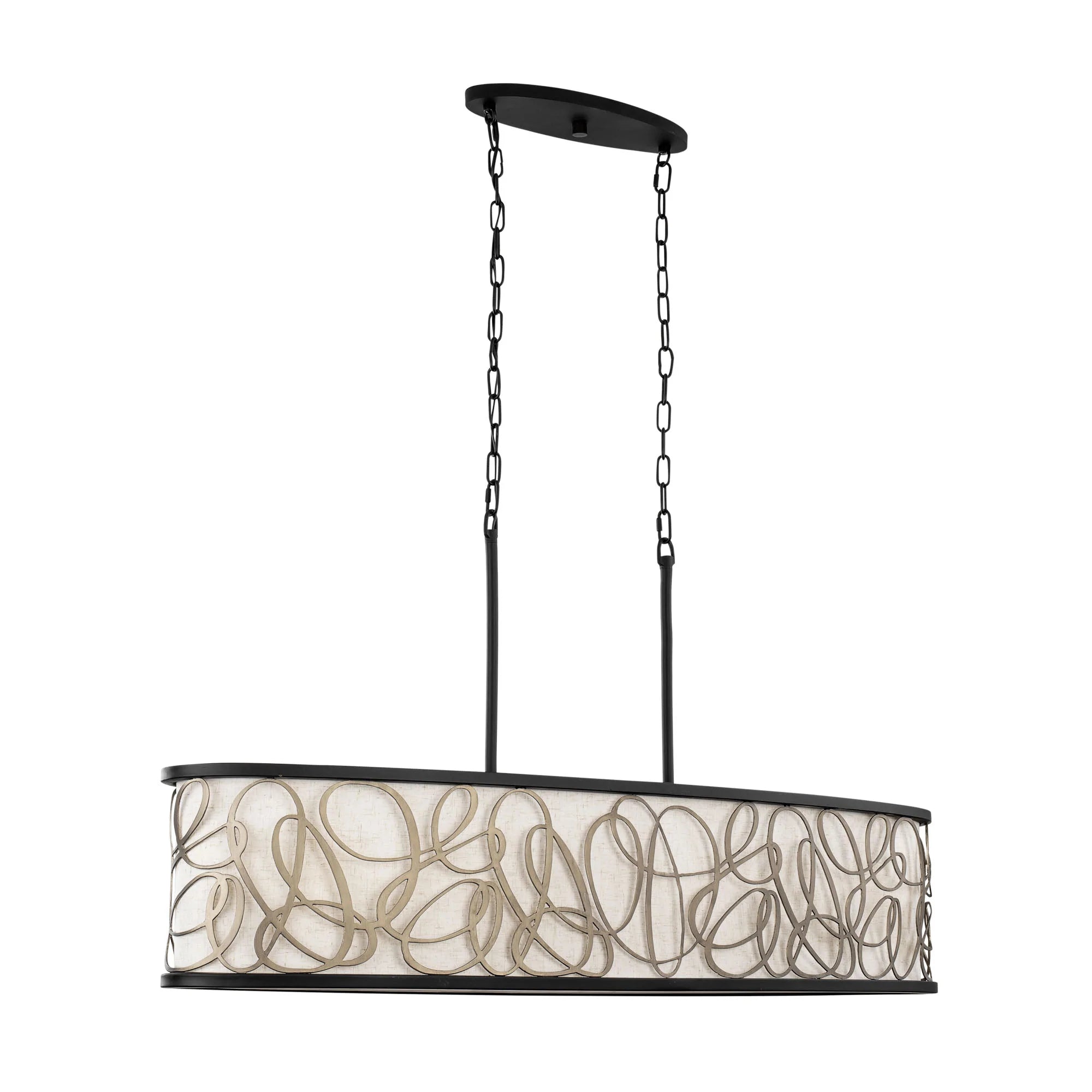 Scribble 381N06MBAR 6-Light Kitchen Pendant Light - Matte Black/Artifact