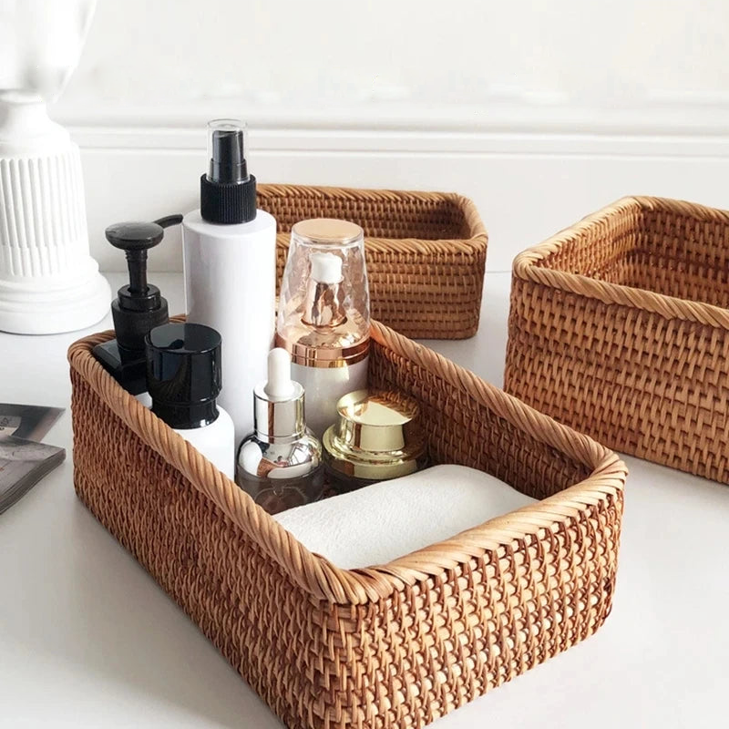 Small size Edison light bulbsHand-Woven Rattan Wicker Storage Basket