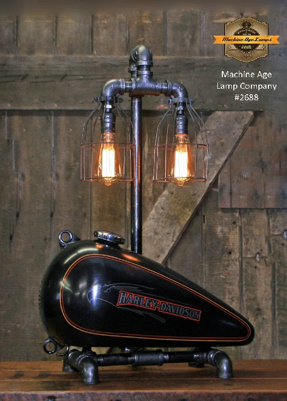 Industrial Lighting with High CRI (Color Rendering Index) for True Color PerceptionSteampunk Industrial, Original Motorcycle HD Gas Tank Lamp  #2688 sold