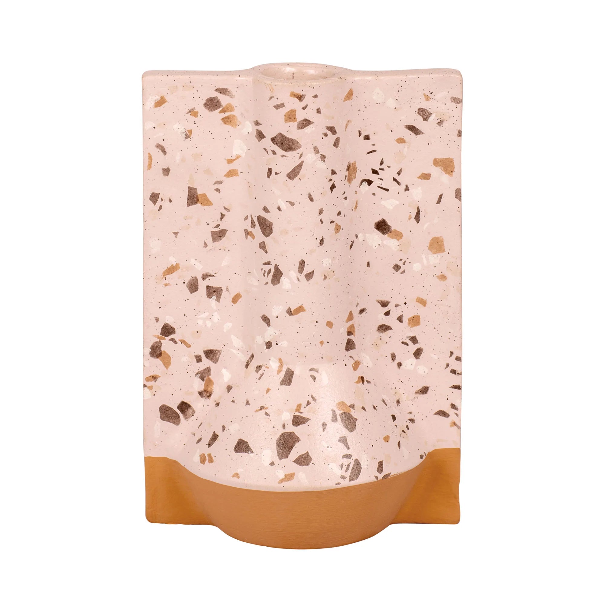 Urbino 445VA09A Ceramic Vase - Rose Terrazzo/Terracotta