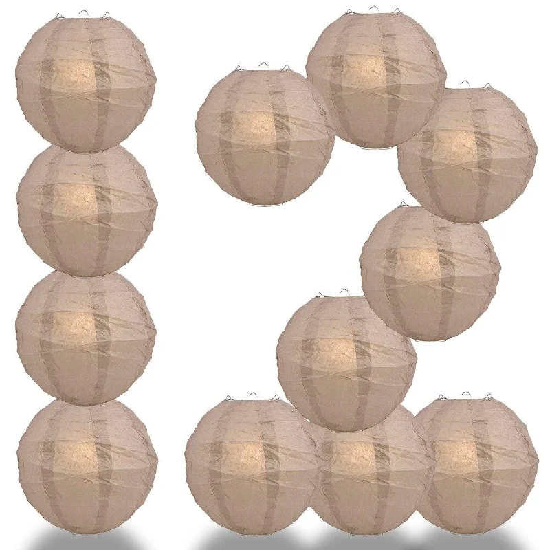 Smart dimmable Edison light bulbs for smart homesBULK PACK (12) 36" Dusty Sand Rose Round Paper Lantern, Crisscross Ribbing, Chinese Hanging Wedding & Party Decoration