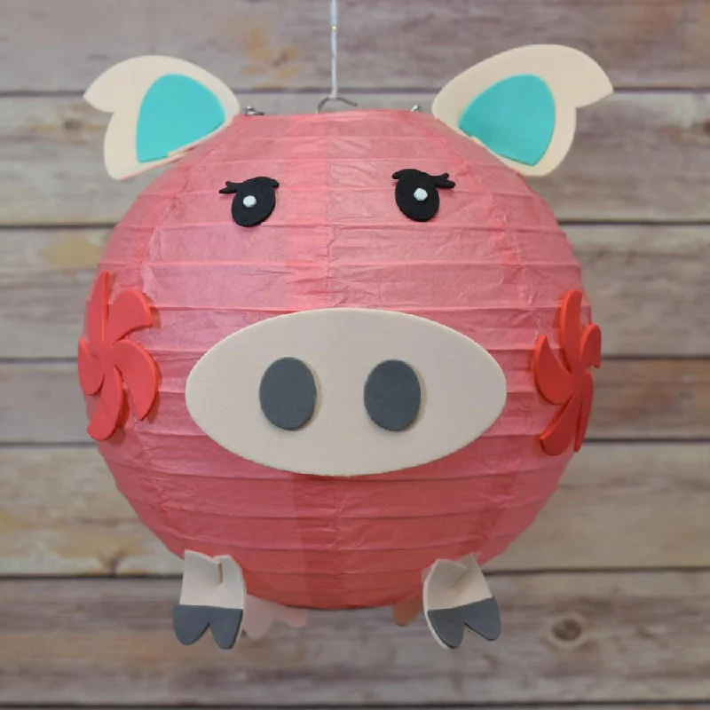 Edison light bulbs for barn lightingFACE ONLY - 8" Paper Lantern Animal Face DIY Kit - Pig (Kid Craft Project)