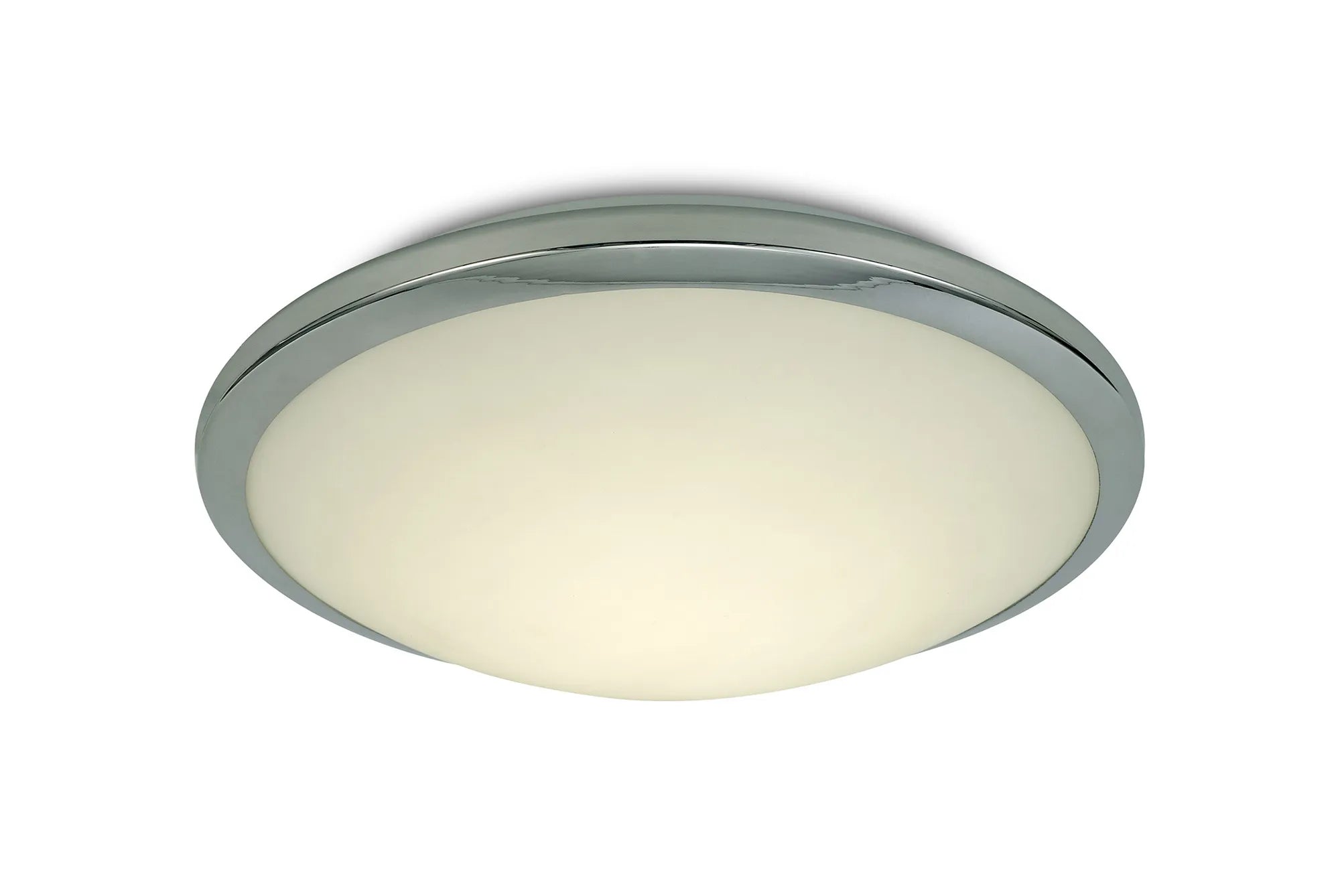 Energy - efficient track lighting fixturesKochi LED Flush Ceiling Light, Polished Chrome Trim With Opal Glass