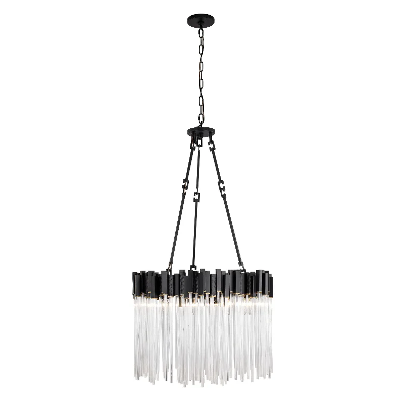 Matrix 309P09MBFG 9-Light Pendant Light - Matte Black/French Gold