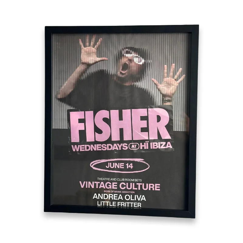 Industrial Lighting for Printing Press FacilitiesFisher ~ Genuine Ibiza Framed Dj Artwork | Hi Ibiza | Luxury Black Frame