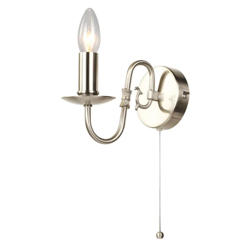 Track lighting for outdoor gardensThe Flemish Wall Light- Satin Nickel