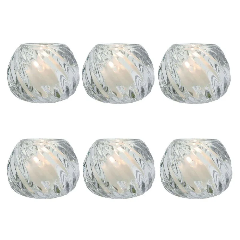 Edison globe light bulbsClear Isabella Colored Glass Candle Holder, Set of 6