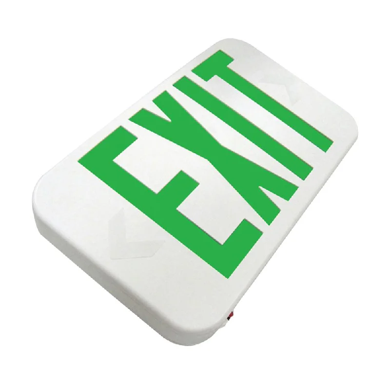 Industrial Exit Sign Lighting for Quick EvacuationLED Exit Sign - Double Sided Green Lettering - 120/277V