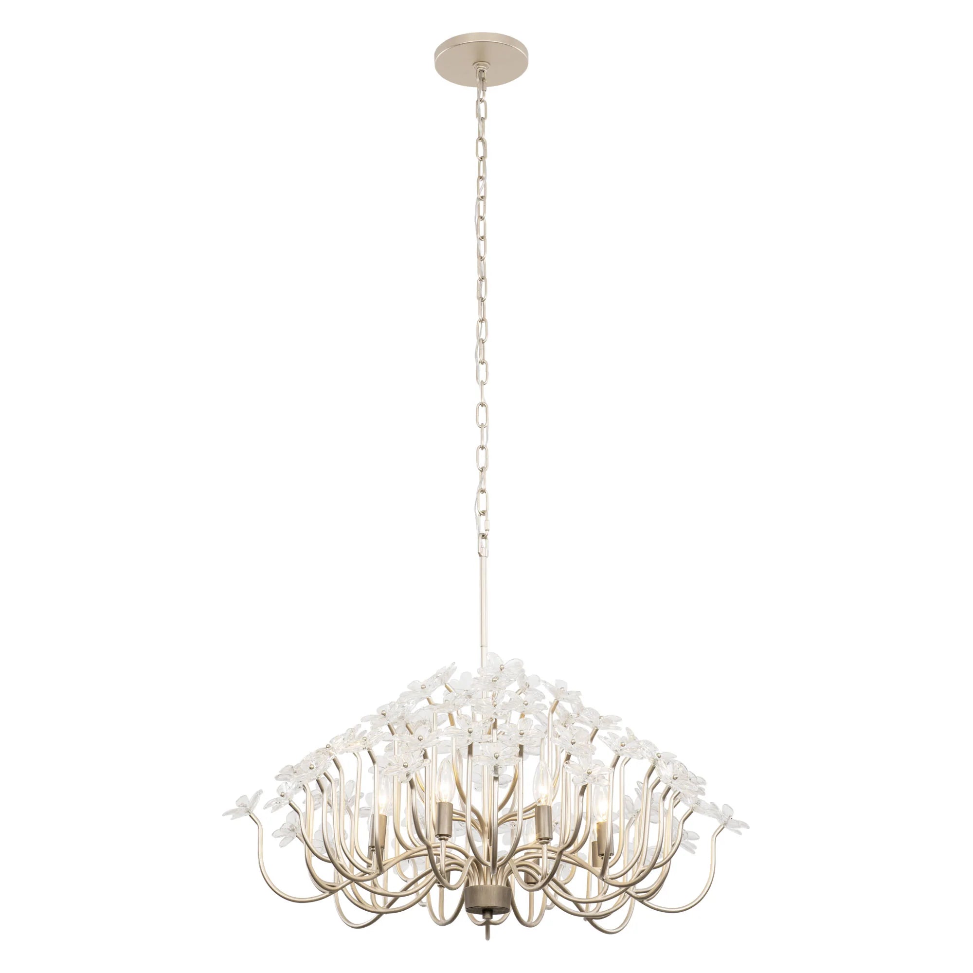 Minimalist Chandeliers for Sleek and Simple InteriorsWildflower 378C08GDAR 8-Light Chandelier - Gold Dust/Artifact