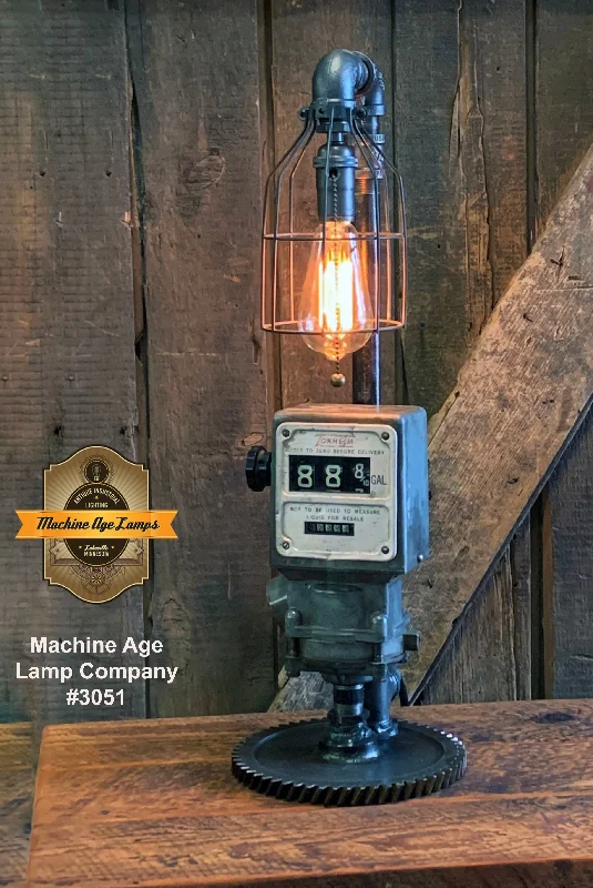 Industrial Lighting for Food Processing FactoriesSteampunk Industrial / Steam Gauge Lamp / Tokheim Gas Pump Meter / Automotive Service Station / Lamp #3051