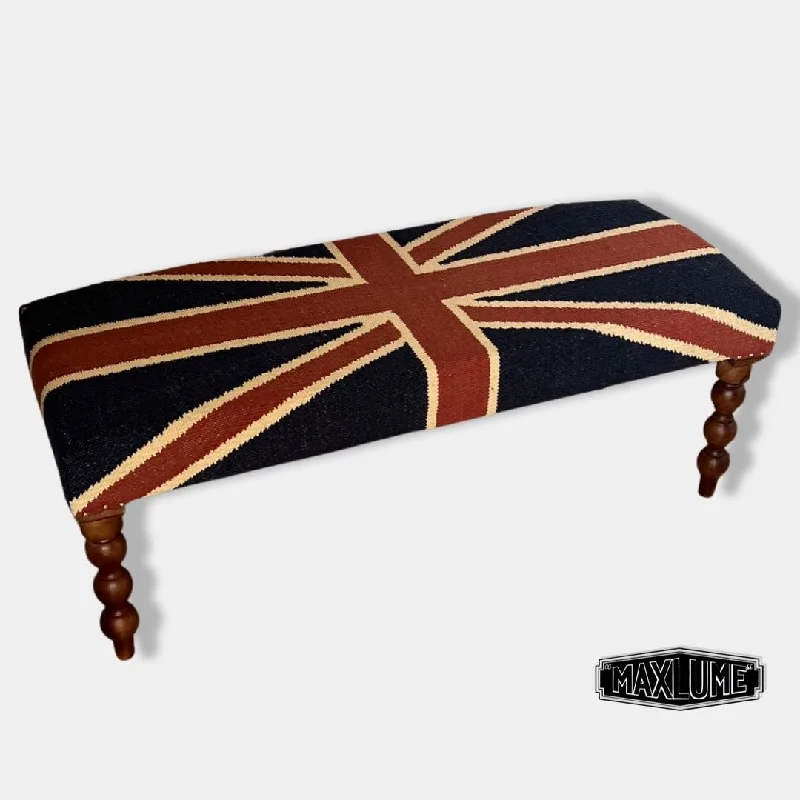 Explosion - Proof Industrial Lighting for Hazardous LocationsGreat Britain Union Jack Ottoman Flag Bench Pouf Solid Base Stool