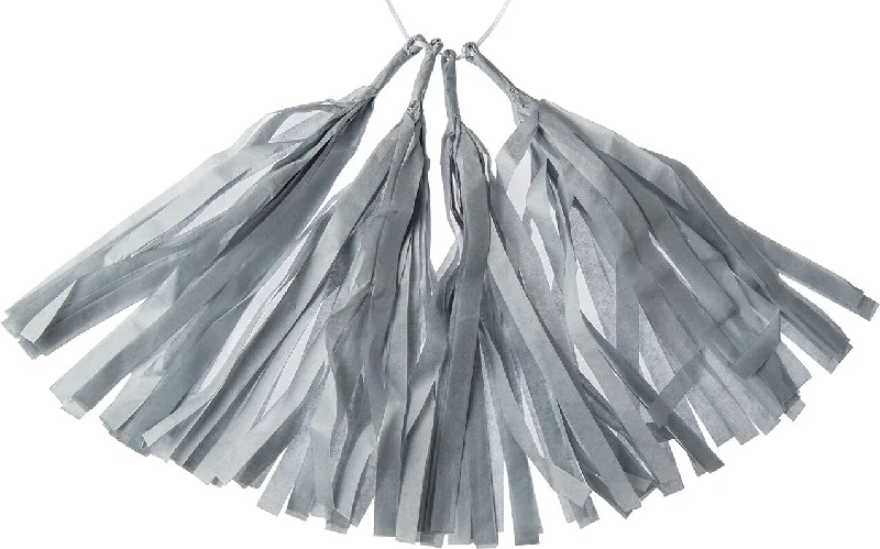 Modern Edison light bulbs with advanced filamentsDove Grey Tissue Paper Tassel, Set of 4