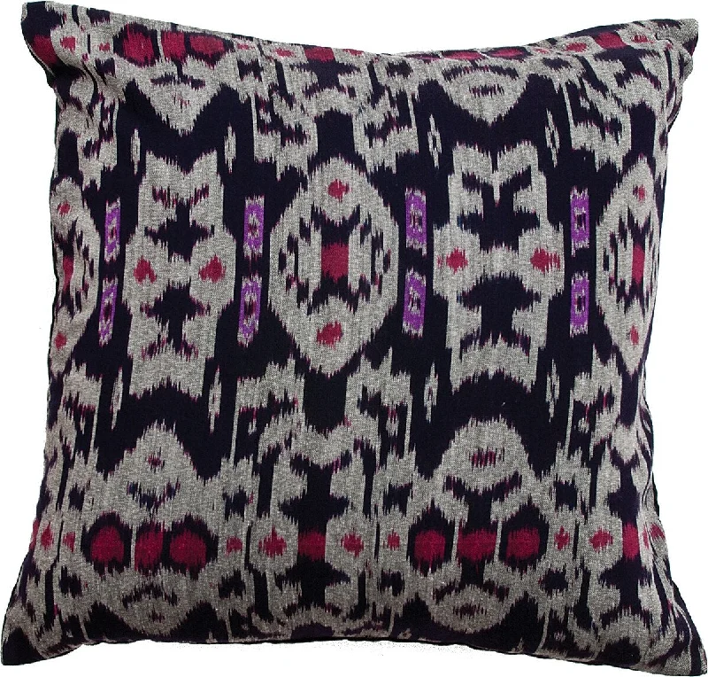 Daylight white Edison light bulbsDark Blue Aini Square Ikat Throw Pillow Cover