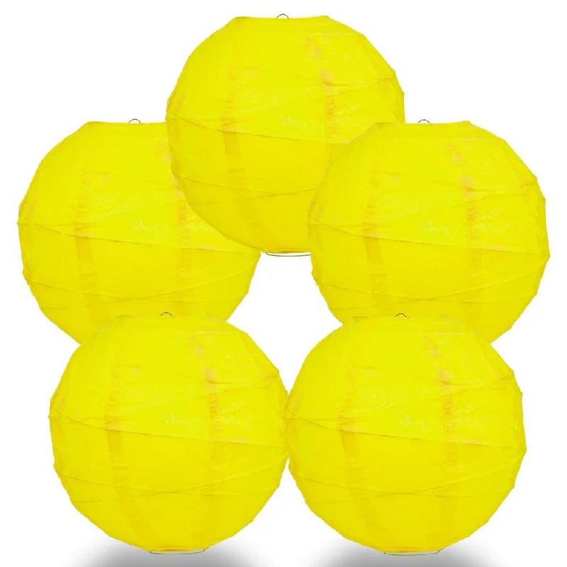 Edison light bulbs for pendant lights5-PACK 32" Yellow Round Paper Lantern, Crisscross Ribbing, Chinese Hanging Wedding & Party Decoration